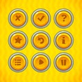 Game Buttons with Icons Set 2