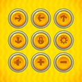 Game Buttons with Icons Set 1