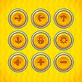 Game Buttons with Icons Set 1