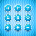 Game Buttons with Icons Set 1