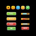 Game buttons ui vector elements design Royalty Free Stock Photo