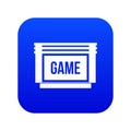 Game cartridge icon digital blue