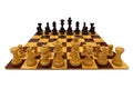 Game of chess on white Royalty Free Stock Photo