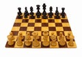 Game of chess isolated on white Royalty Free Stock Photo