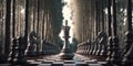 Game of chess. surreal mystical fantasy artwork. Generative AI