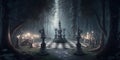 Game of chess. surreal mystical fantasy artwork. Generative AI