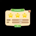 Game cleared ui vector elements design