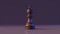 Game concept. Dark marble chess bishop. 3d illustration