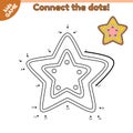 Game Connect the dots and draw gingerbread star