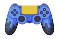 Game Console Controller, Joystick Video Game Players Accessory Device Vector Illustration
