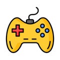 Game console or game controller, computer gaming, gamepad vector, icon of joystick gamepad Royalty Free Stock Photo