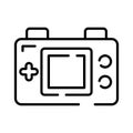 Game console or game controller, computer gaming, gamepad vector, icon of joystick gamepad Royalty Free Stock Photo