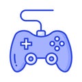 Game console or game controller, computer gaming, gamepad vector, icon of joystick gamepad Royalty Free Stock Photo