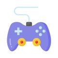 Game console or game controller, computer gaming, gamepad vector, icon of joystick gamepad Royalty Free Stock Photo