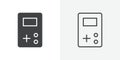 Game console icon flat and simple set design
