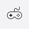 Game console icon. video gaming joystick. vector