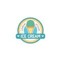 Game console and video games stick logo design templateice cream shop logo. gelato badges.