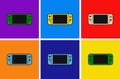 Game controller design template icon. Nintendo Switch. Gamepad Pop art