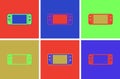 Game controller design template icon. Nintendo Switch. Gamepad. Pop Art