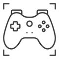 Game Controller for Gamer vector Gamepad icon or symbol in outline style