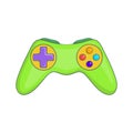 Game controller icon, cartoon style