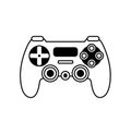 Game controller icon. Gamepad Video game console linear vector illustration