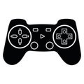 game controller joystick, isolated vector illustration icon stencil