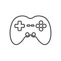 Game controller line icon, joystick line icon vector isolated