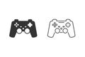 Game controller line icon set. Vector illustration