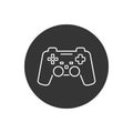 Game controller line icon. Vector illustration modern flat style