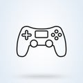 Game controller line icon. Video game console. Vector illustration