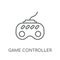 Game controller linear icon. Modern outline Game controller logo Royalty Free Stock Photo