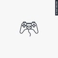 Game controller, linear style sign for mobile concept and web design Royalty Free Stock Photo