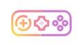 Game Controller with Plus Button Icon Vector in Gradient Style, vector design Generative AI Royalty Free Stock Photo