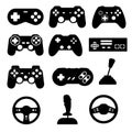 Game Controller Silhouette Black isolated vector Illustration Eps10 Royalty Free Stock Photo