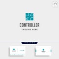 game controller simple logo line template vector icon element Royalty Free Stock Photo