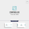 game controller simple logo line template vector icon element Royalty Free Stock Photo