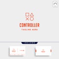 game controller simple logo line template vector icon element Royalty Free Stock Photo