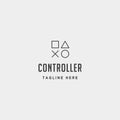 game controller simple logo line template vector icon element Royalty Free Stock Photo