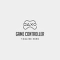 game controller simple logo line template vector icon element Royalty Free Stock Photo