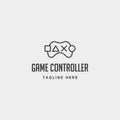 game controller simple logo line template vector icon element Royalty Free Stock Photo