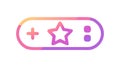 Game Controller with Star Icon Vector in Gradient Flat Style, vector design Generative AI Royalty Free Stock Photo