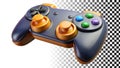 Game controller, video games, gaming, entertainment, and interactive play icon png transparent image Generative AI