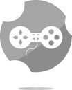 Game controller web icon, button isolated on white Royalty Free Stock Photo