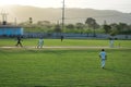 Game of Cricket being played Royalty Free Stock Photo