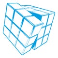 Game cube puzzle solution symbol