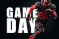 Game day. American Football, advertising poster, template, billet, sports. American soccer playoffs. Soccer party in the United Royalty Free Stock Photo