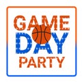 Game Day Party retro pop art banner Royalty Free Stock Photo