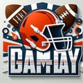 Game Day Vector Design Illustration for background Super Bowl Sunday concept