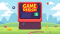Game design concept illustration, digital art, creative industry, gaming theme, Stock Photo, Generative AI Royalty Free Stock Photo